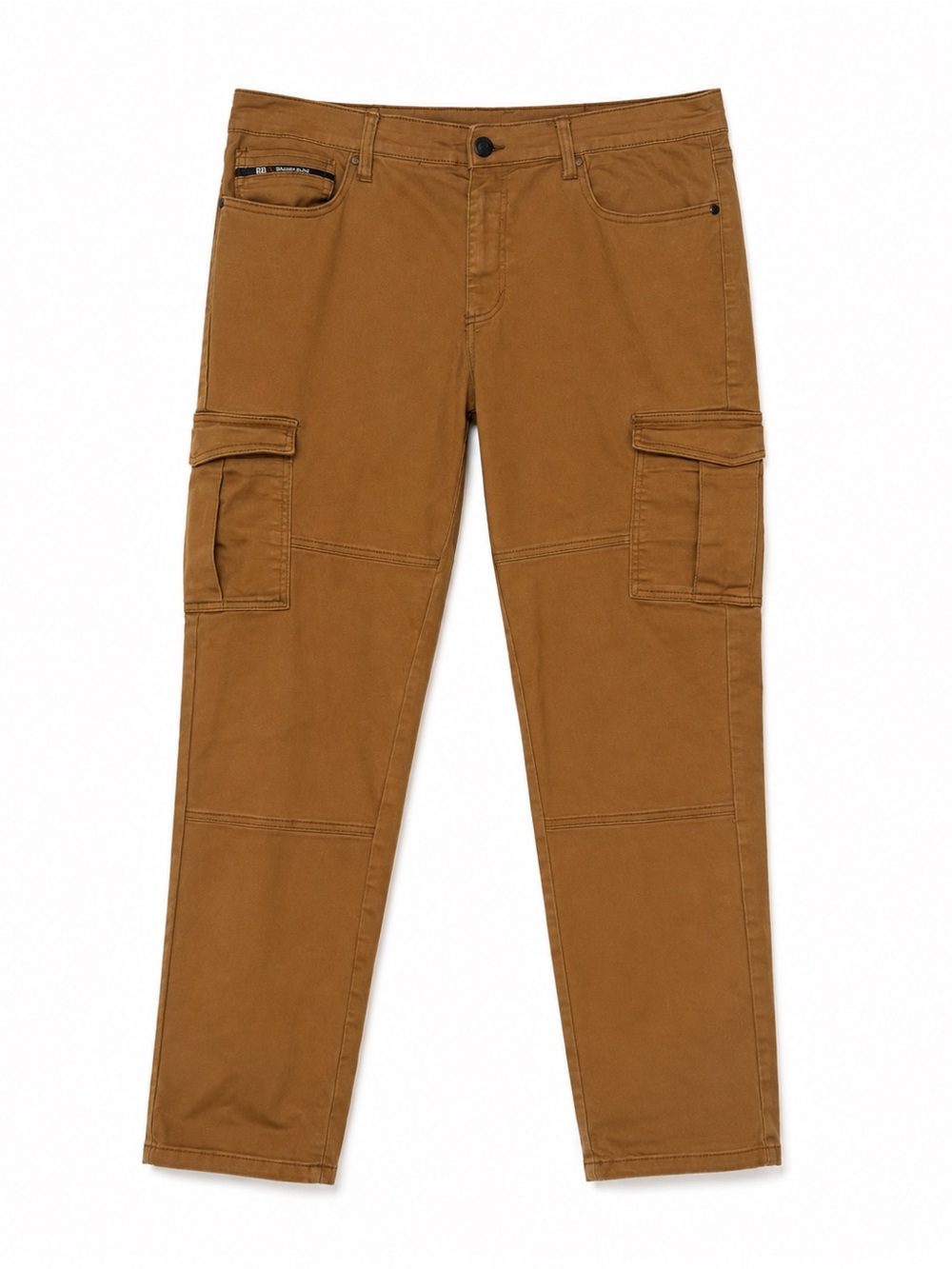 Benjamin Black Slim Fit Cargo Pants 38x32 Brown Stretch Utility